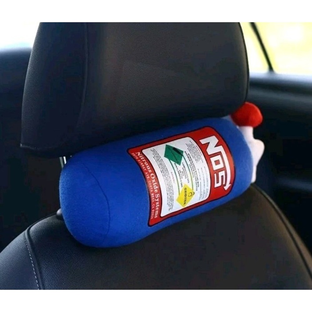 Nitrous Oxide Plush NOS Bottle Soft Pillow Car Decor Backrest Fast And Furious